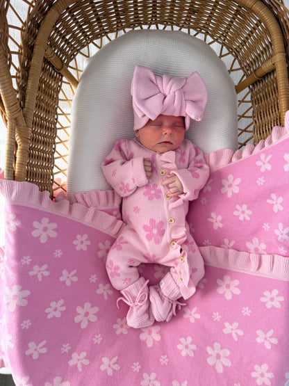 Little Daisy Frilled Romper - Blossom & Fairy Floss