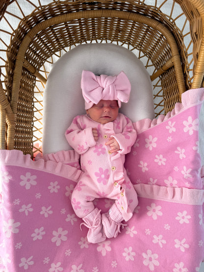 Little Daisy Frilled Romper - Blossom & Fairy Floss