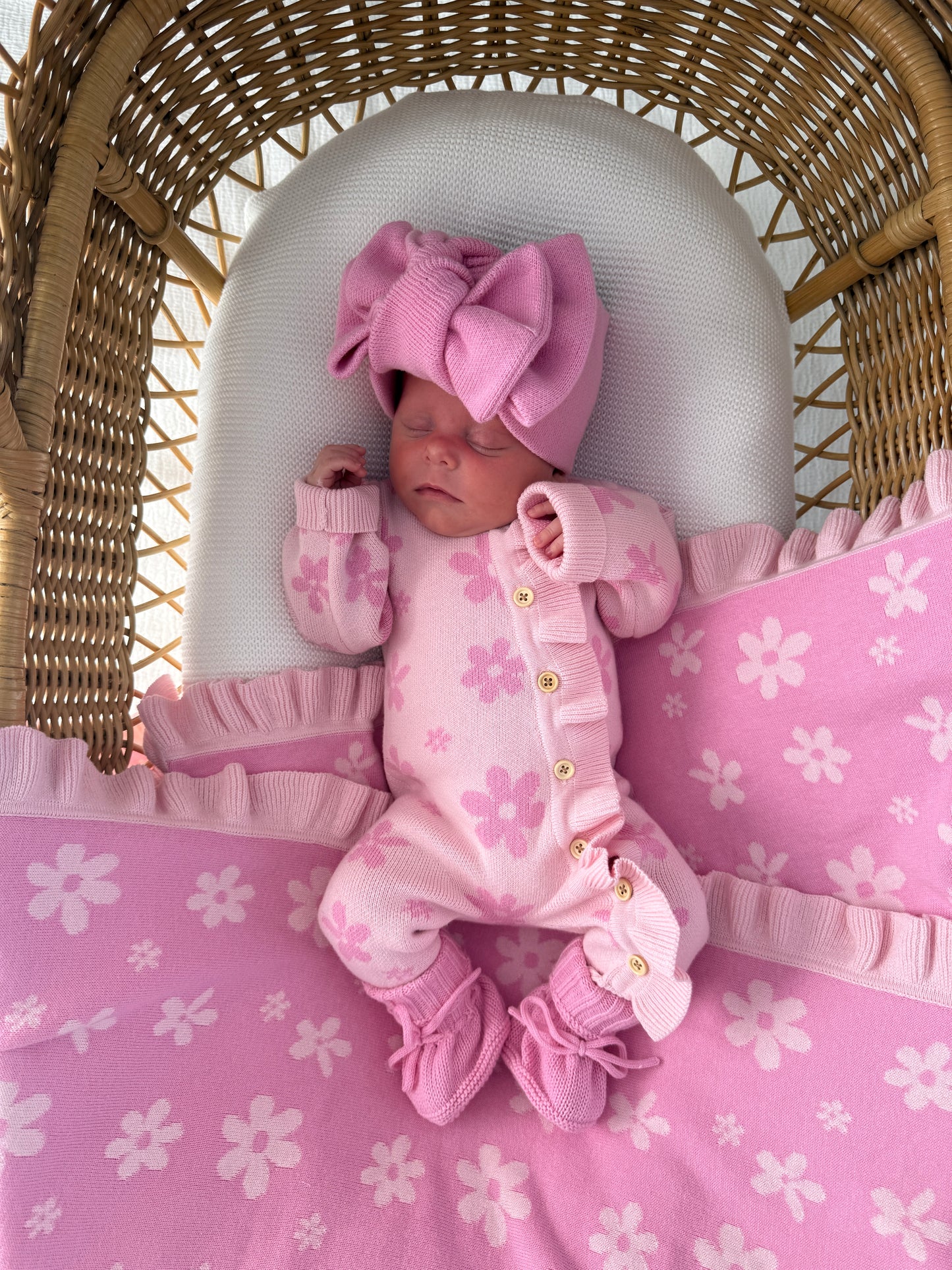 Little Daisy Frilled Romper - Blossom & Fairy Floss