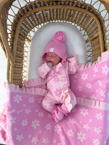 Little Daisy Frilled Romper - Blossom & Fairy Floss