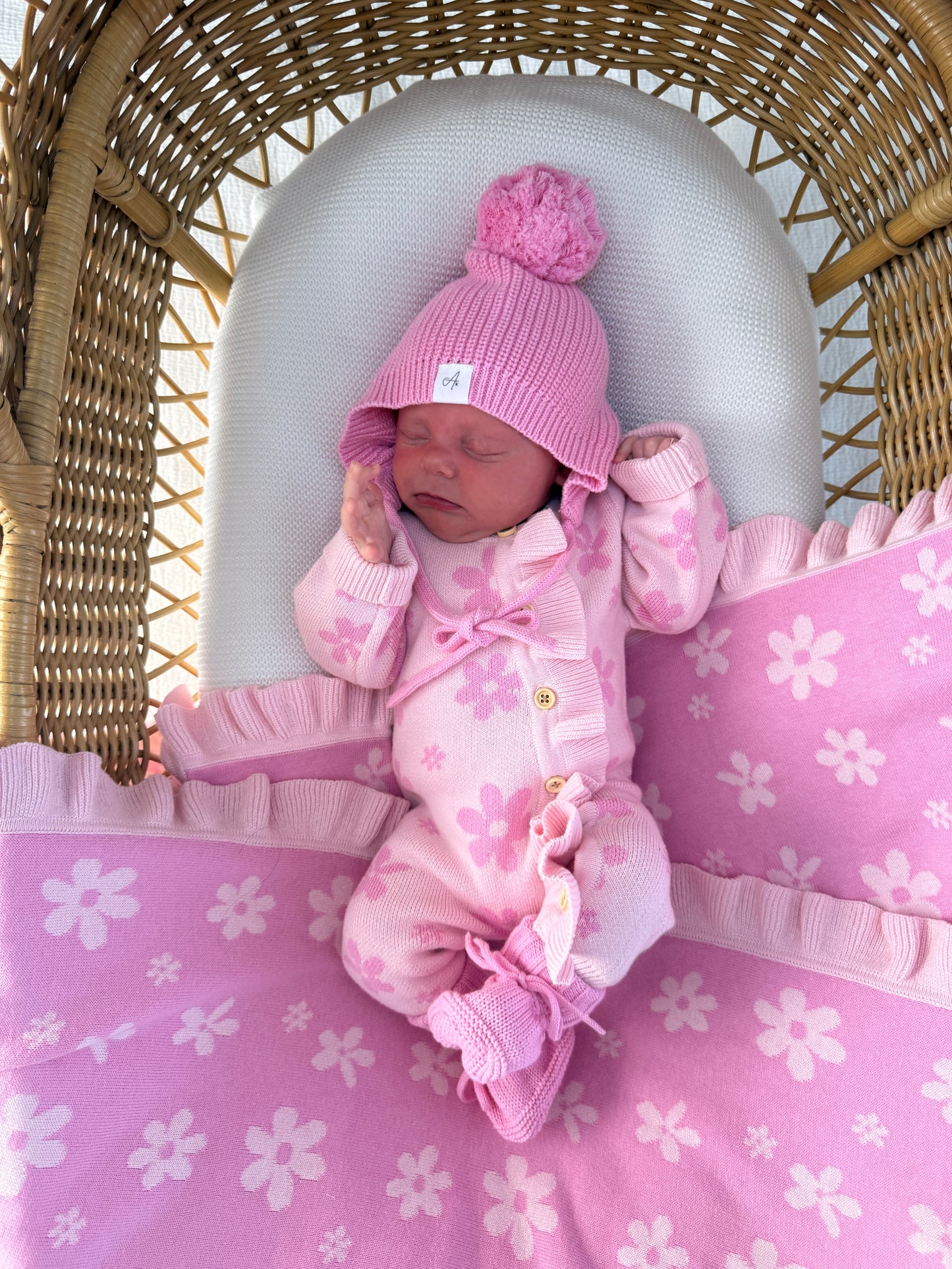 Little Daisy Frilled Romper - Blossom & Fairy Floss