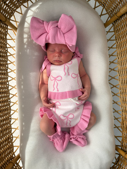 Little Bow Set - Blossom & Milk