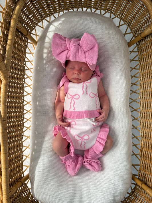 Little Bow Set - Blossom & Milk