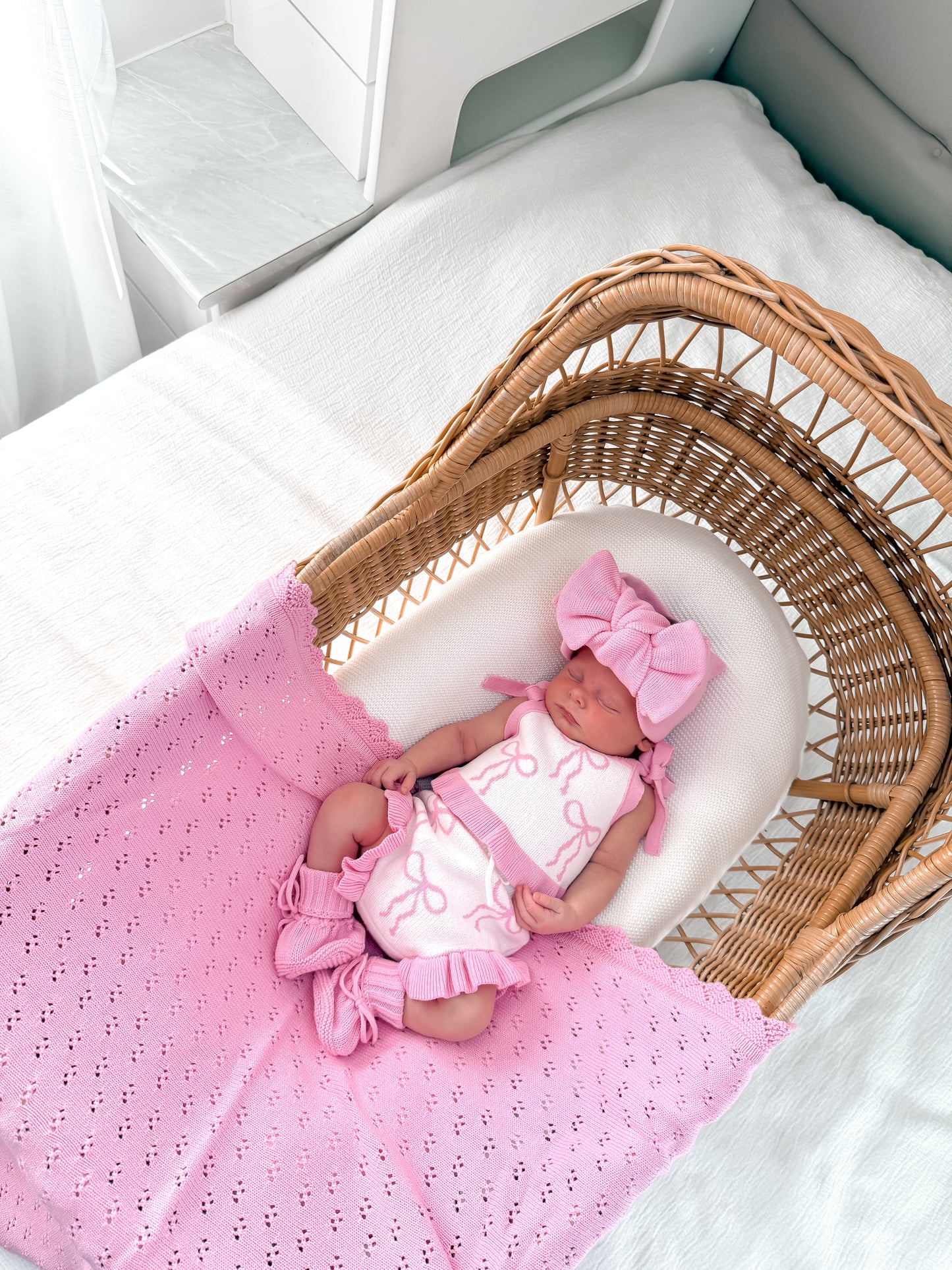 Little Bow Set - Blossom & Milk