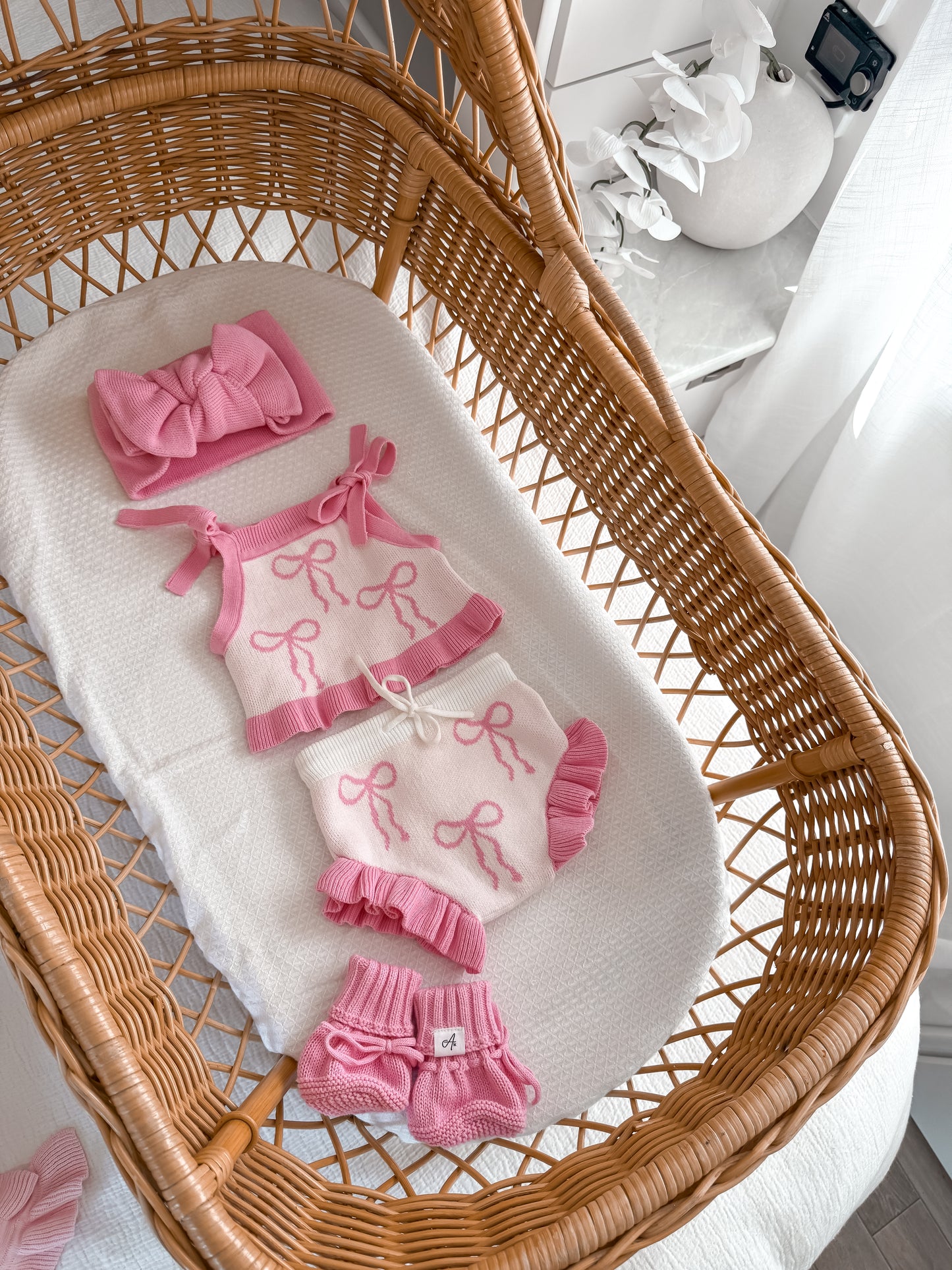 Little Bow Set - Blossom & Milk