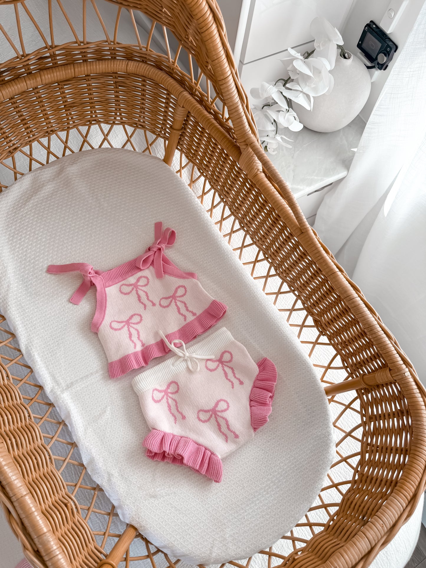 Little Bow Set - Blossom & Milk