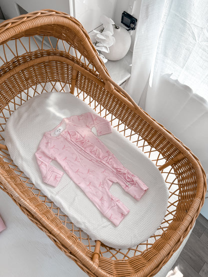 Little Bow Frilled Zippy Romper (Blossom & Fairy Floss)