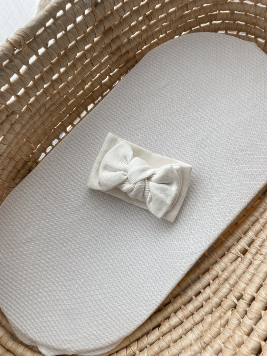 Knitted Oversized Topknot - Milk