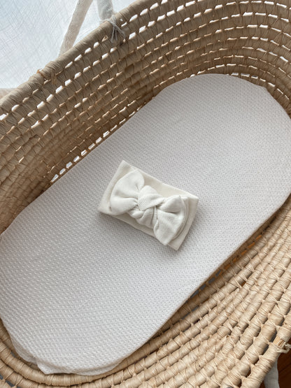 Knitted Oversized Topknot - Milk