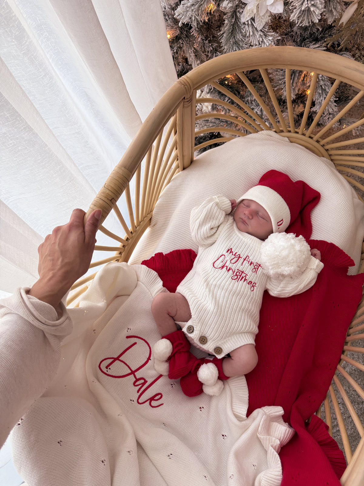 My First Christmas Newborn Romper - Milk | PRE ORDER