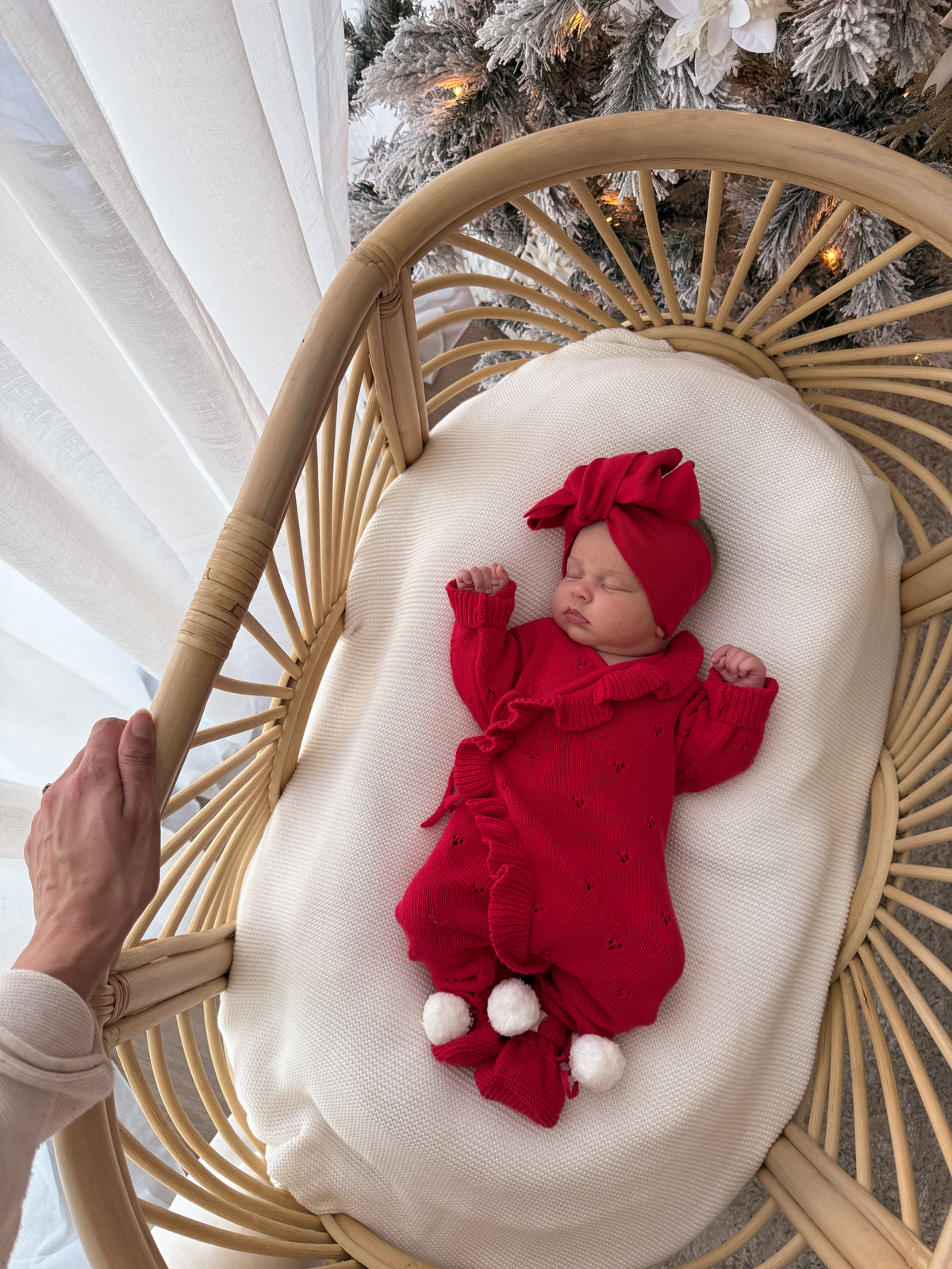 Avery Frilled Full Length Romper - Scarlet