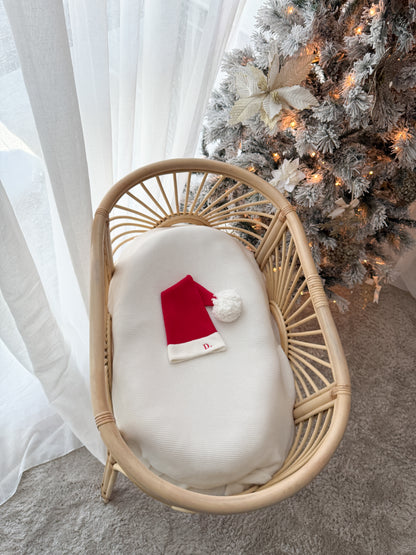 Knitted Santa Hat - Scarlet & Milk  | PRE ORDER