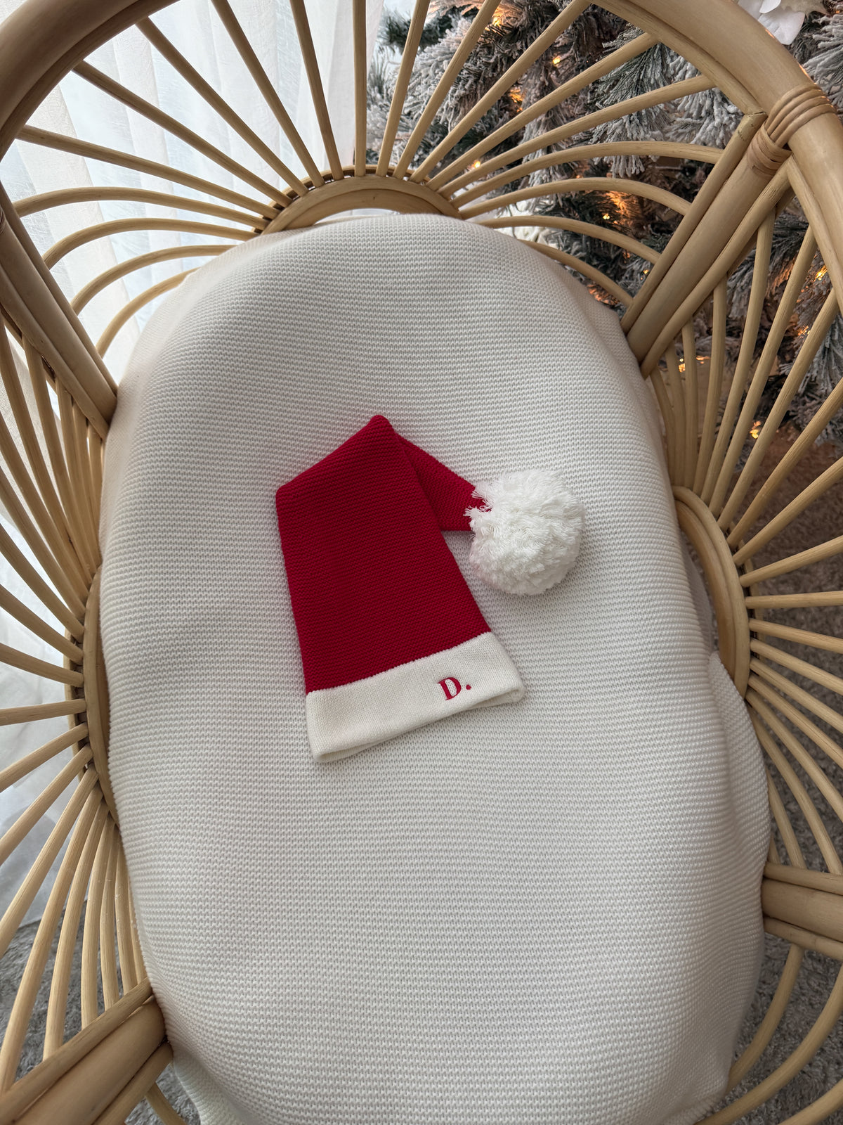Knitted Santa Hat - Scarlet & Milk  | PRE ORDER