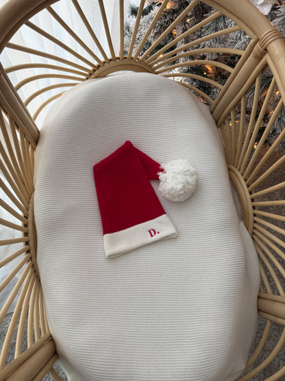 Knitted Santa Hat - Scarlet & Milk  | PRE ORDER