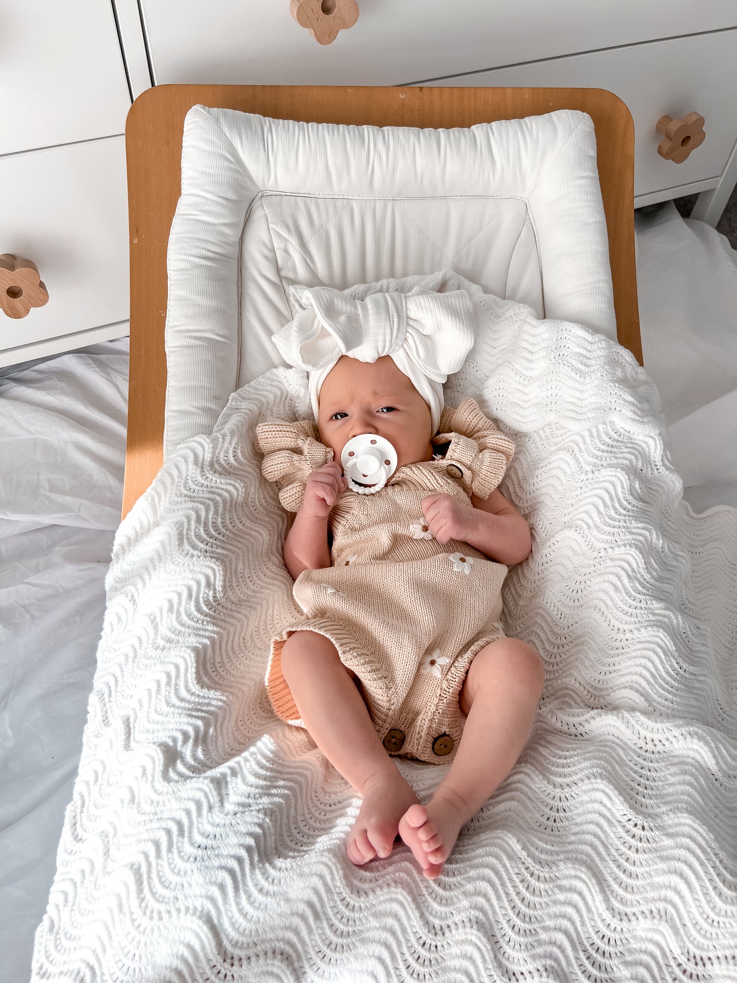 Little Miss Daisy Knitted Romper