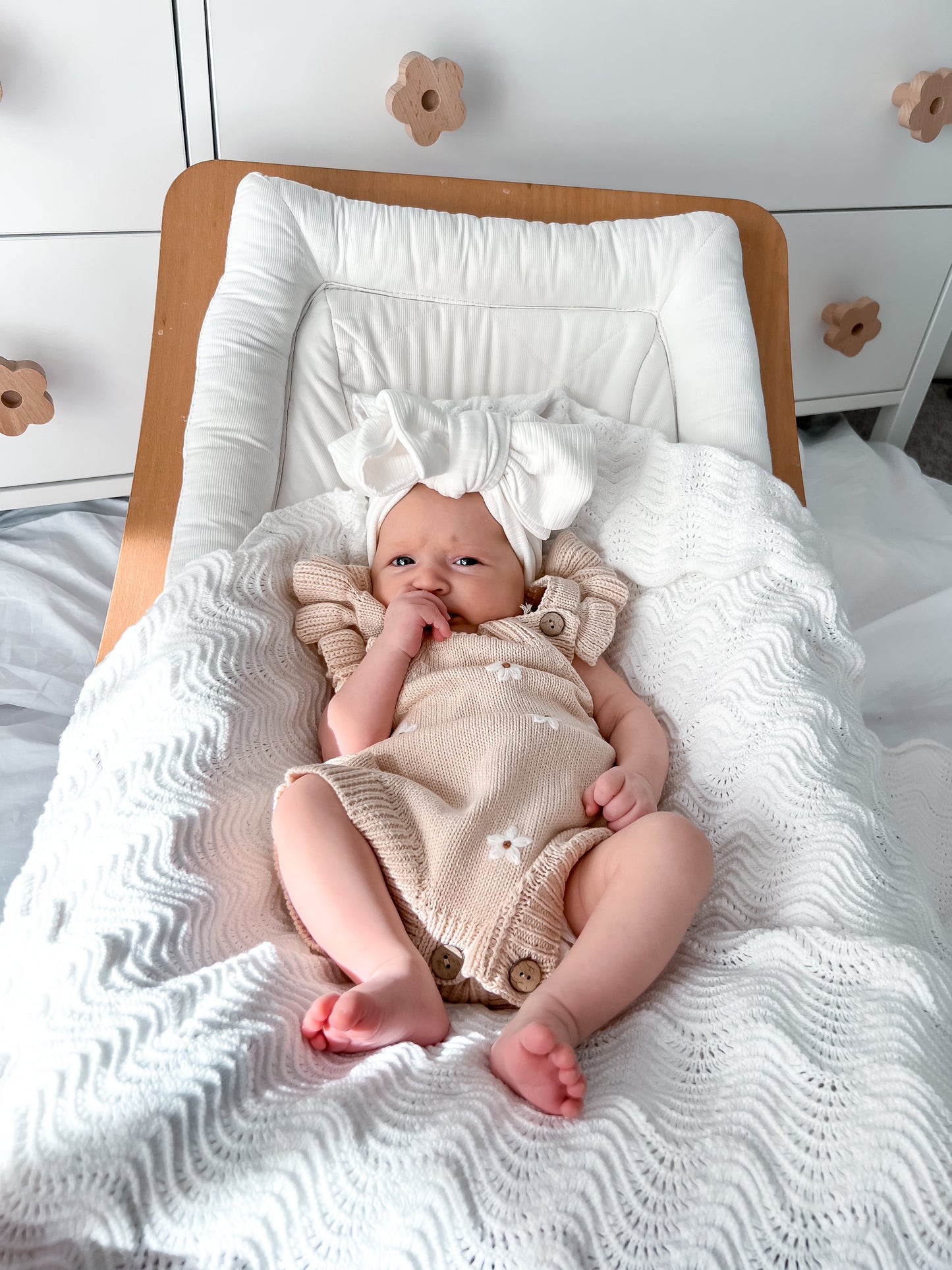 Little Miss Daisy Knitted Romper