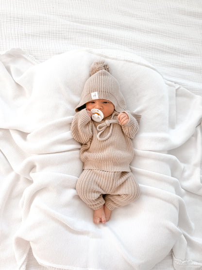 Classic Knitted Jumper - Fawn