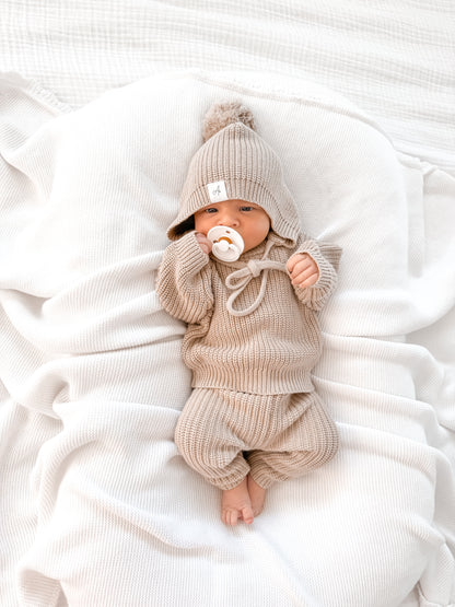 Classic Knitted Jumper - Fawn