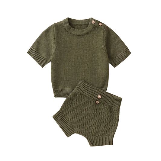 Hanson Knitted T-Shirt & Shorts Set