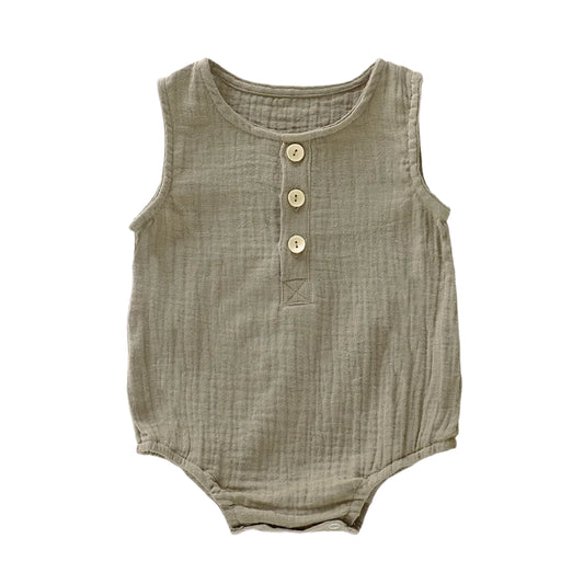 Logan Linen Romper - 100% Cotton