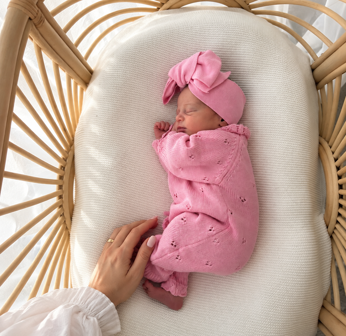 Dahlia Full Length Pointelle Romper - Blossom