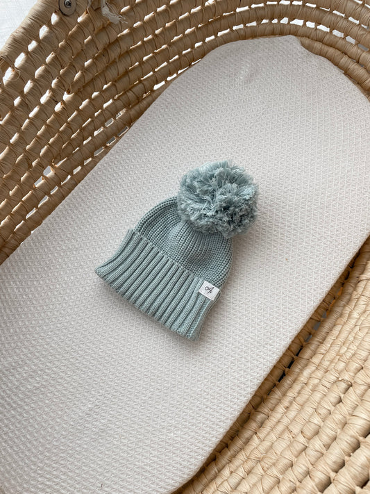 Knitted Beanie - Sea Mist